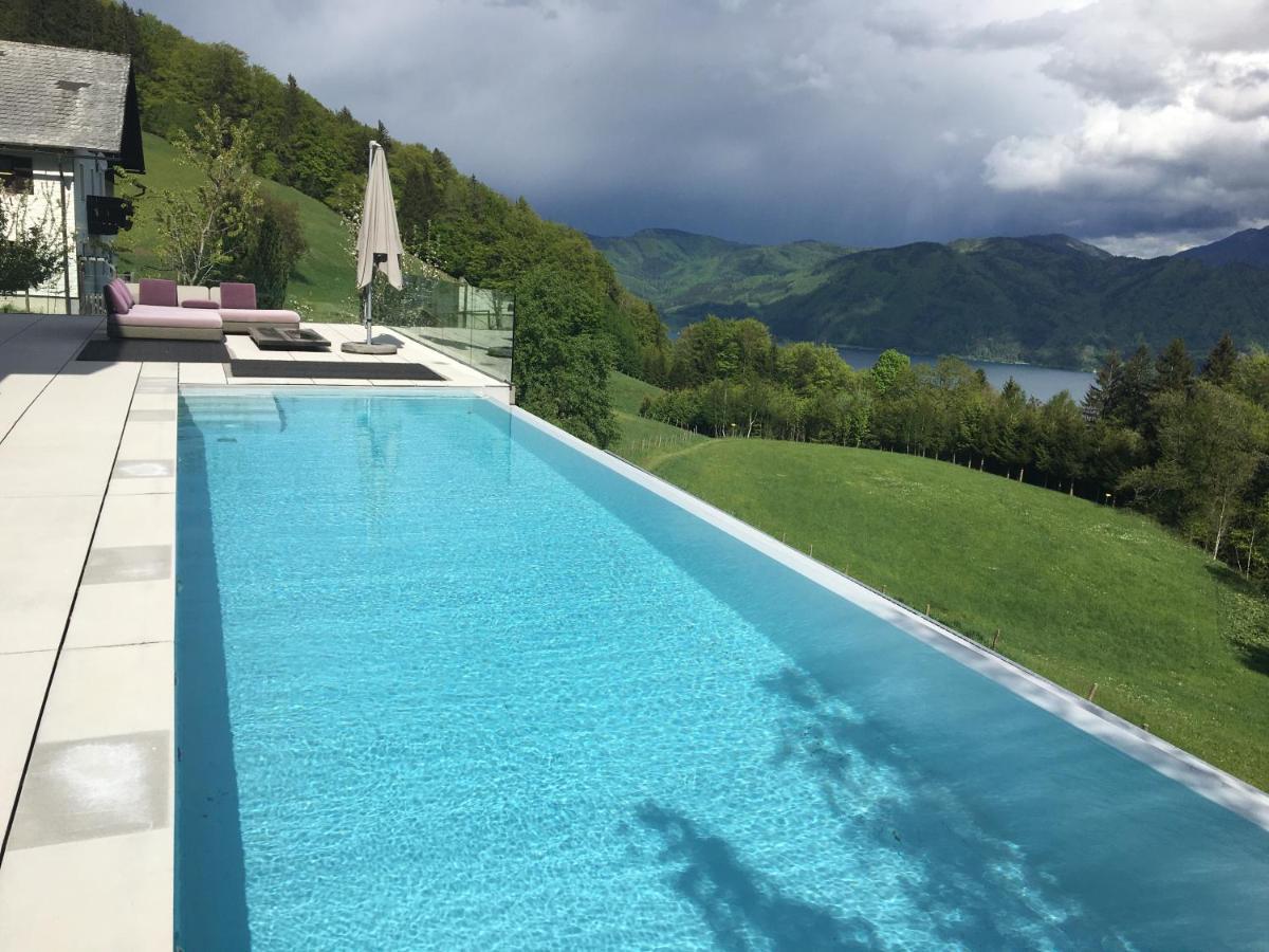 Attersee Luxury Design Villa With Dream Views, Large Pool And Sauna Nussdorf am Attersee Exterior photo