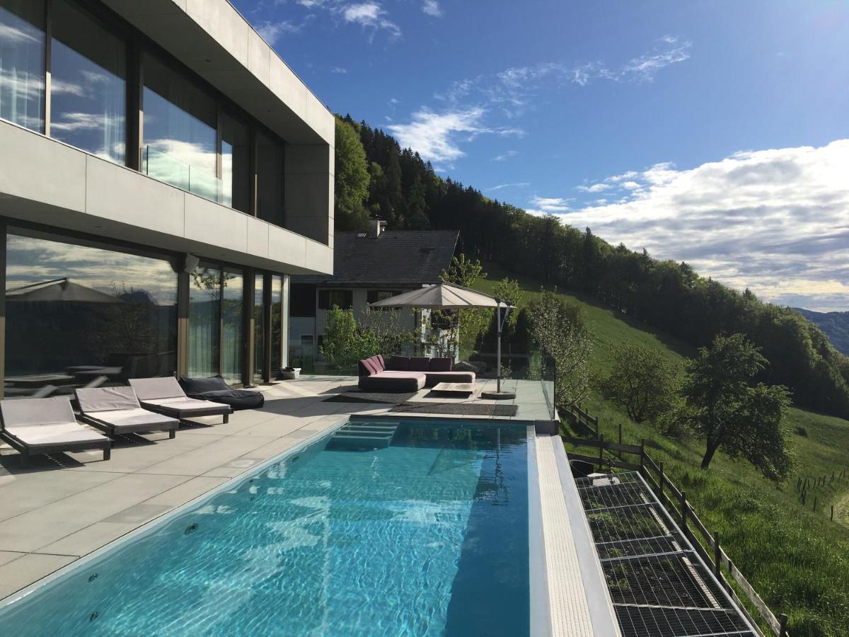 Attersee Luxury Design Villa With Dream Views, Large Pool And Sauna Nussdorf am Attersee Exterior photo