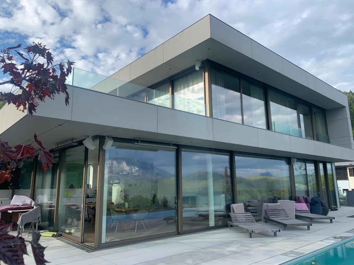 Attersee Luxury Design Villa With Dream Views, Large Pool And Sauna Nussdorf am Attersee Exterior photo