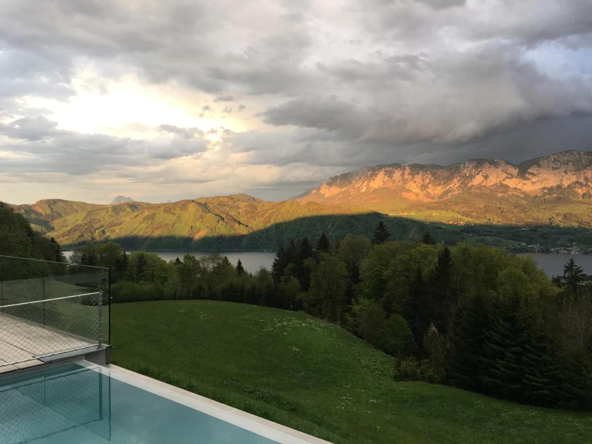 Attersee Luxury Design Villa With Dream Views, Large Pool And Sauna Nussdorf am Attersee Exterior photo