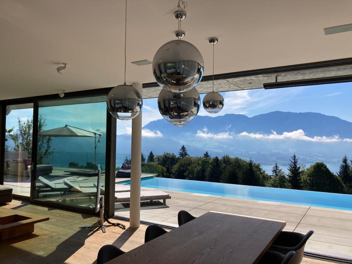 Attersee Luxury Design Villa With Dream Views, Large Pool And Sauna Nussdorf am Attersee Exterior photo